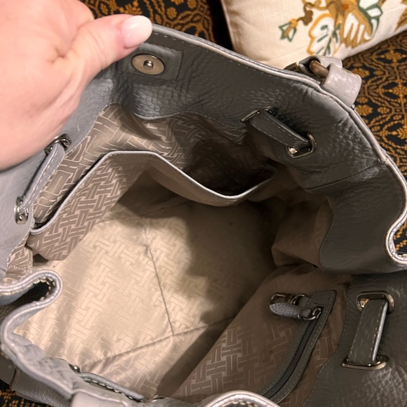 Cole Haan Gray Leather Handbag - EUC - Picture 4 of 10